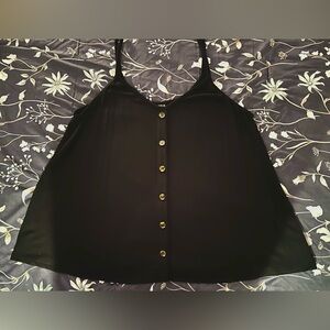 Torrid Black Button Accent Tank Top